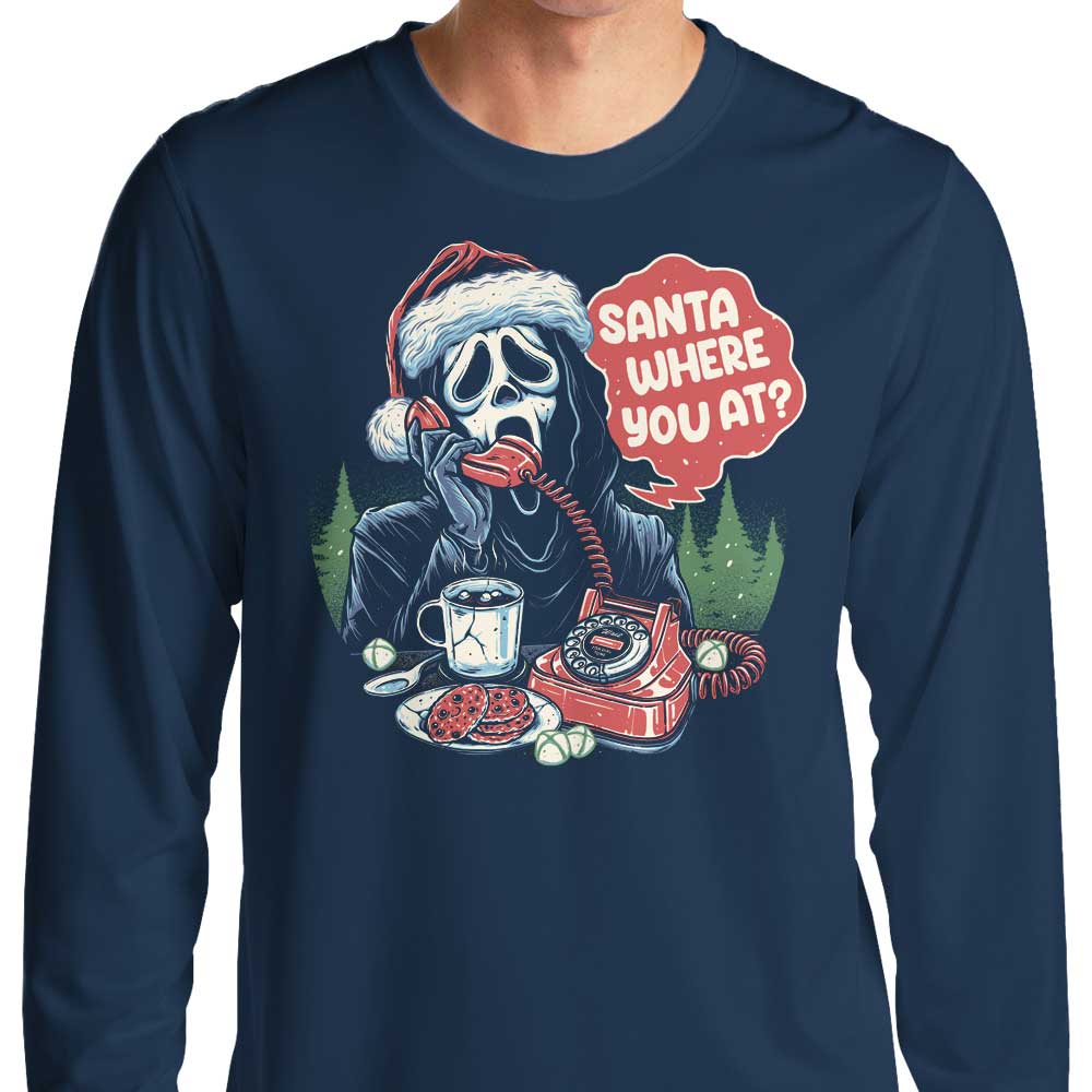 Long Sleeve 'Santa Where You At' T-Shirt by Momma Gorilla