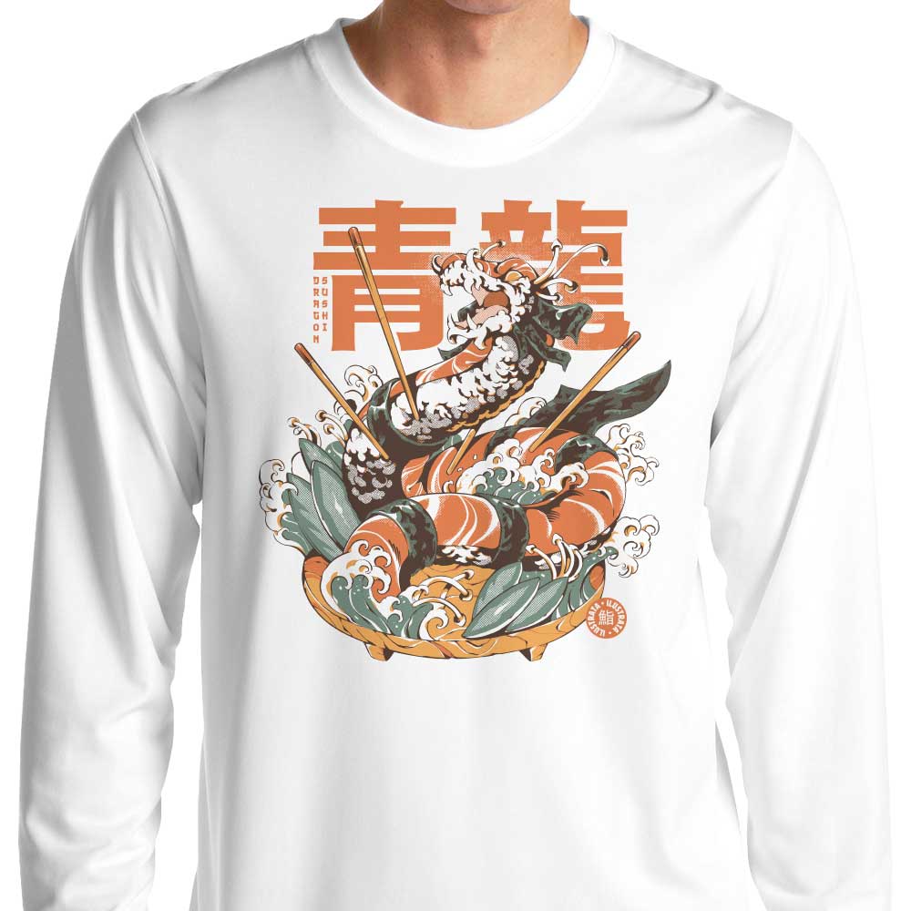 Dragon Sushi Design Long Sleeve Crewneck T-Shirt for All Sizes
