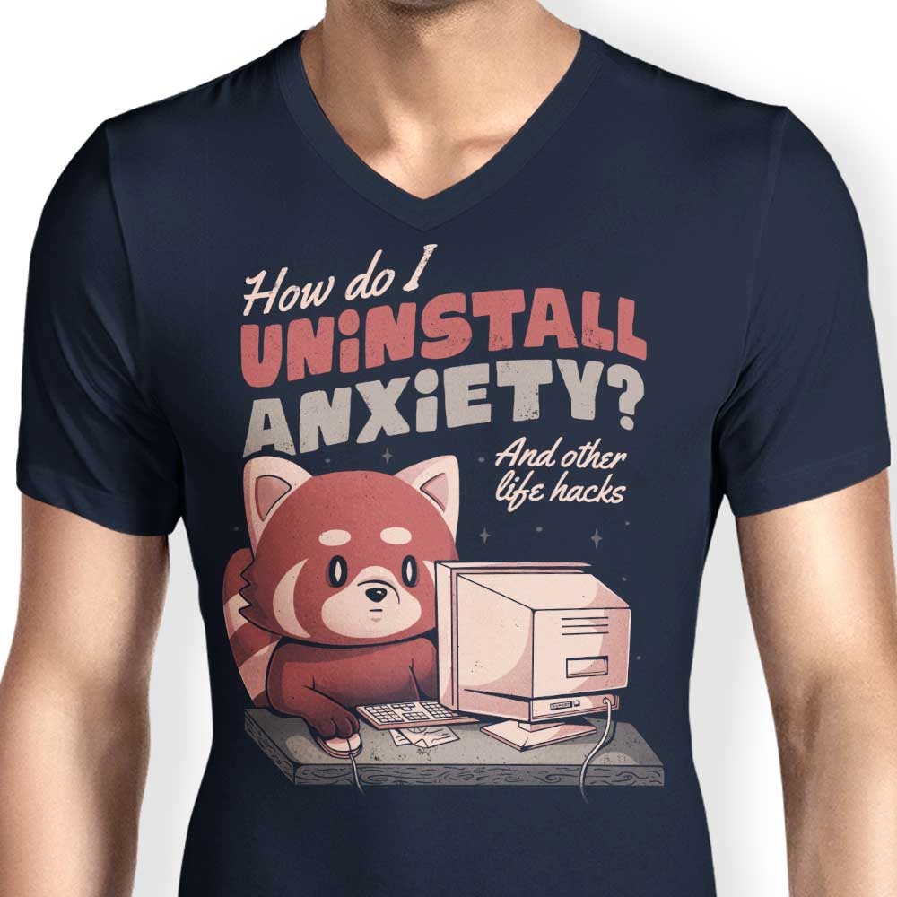 Men's V-Neck T-Shirt - Guide on How to Remove Anxiety