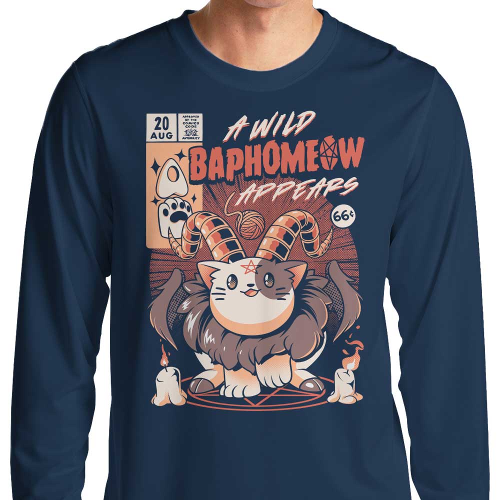 Baphomeow Long Sleeve Crewneck T - Shirt from Ilustrata