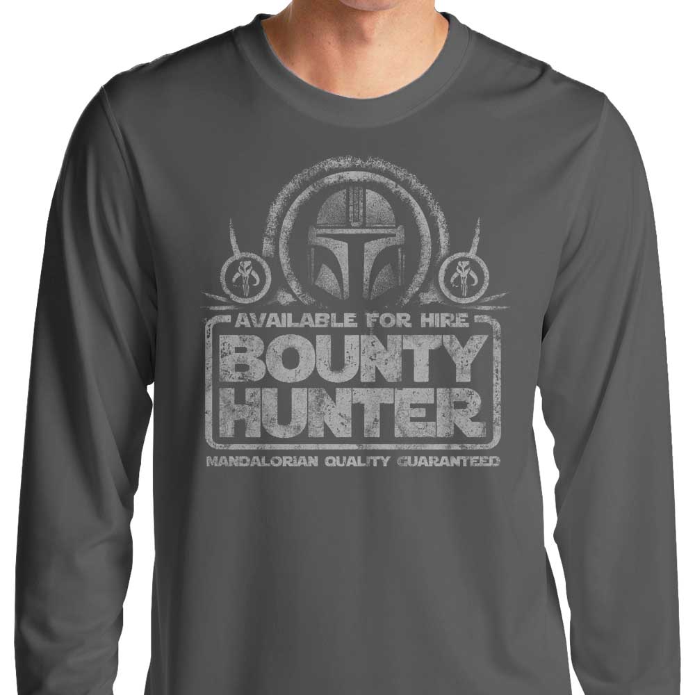 Long Sleeve T-Shirt - 'Available for Hire' Design, Ideal for Casual Wear