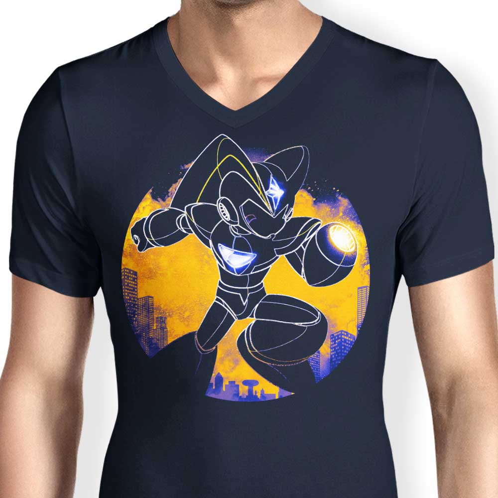 Men's Stylish V-Neck Bass Orb T-Shirt