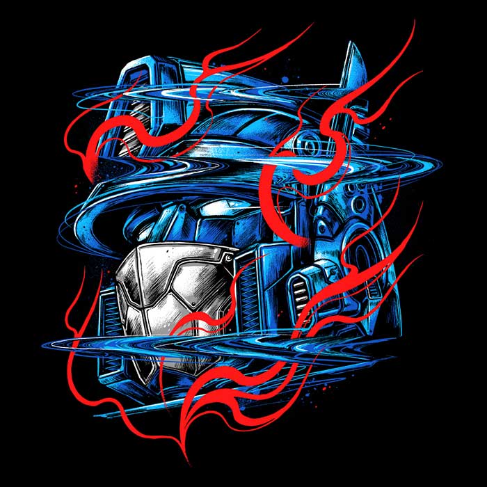 Long Sleeve Glitch Flames T-Shirt - A Stylish Choice