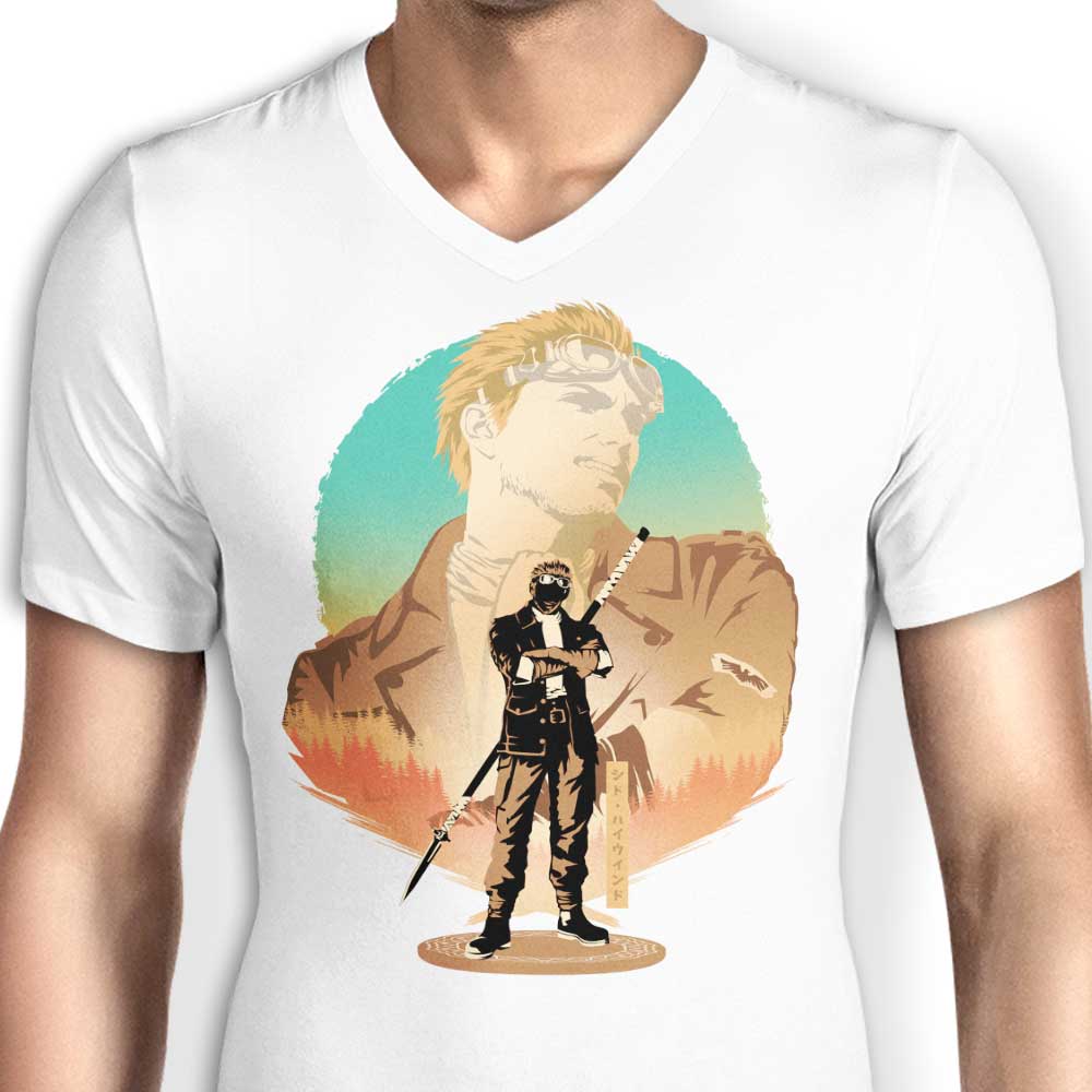Hypertwenty Men's Stylish V-Neck Airship Captain Shirt