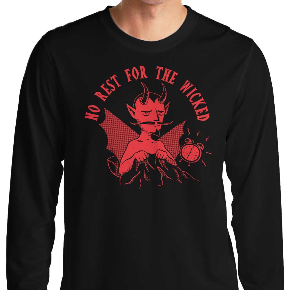 DinoMike's 'No Rest for the Wicked' Long Sleeve Crewneck T - Shirt, S - 4XL