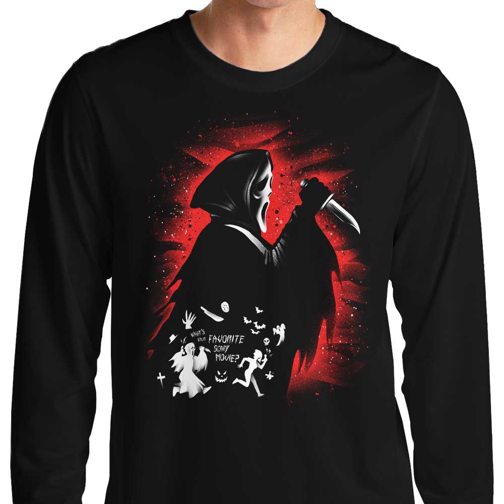 Alemaglia's Stylish Long Sleeve Ghost Face T-Shirt