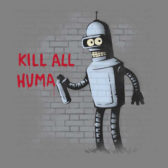 Kill All Humans Long Sleeve Crewneck T-Shirt for Fashion Lovers