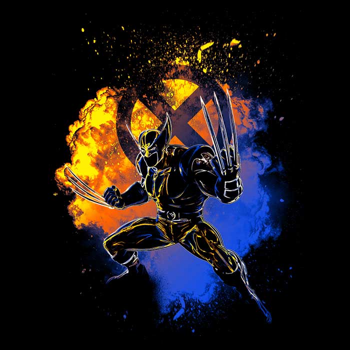 Adamantium Soul Long Sleeve Crewneck T - Shirt by Donnie Illustrations