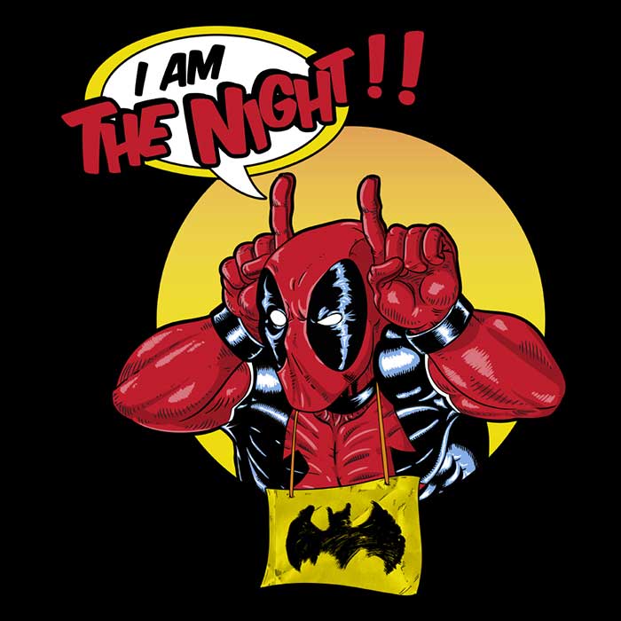 Men's V-Neck T-Shirt - 'I'm the Night' by Skullpy