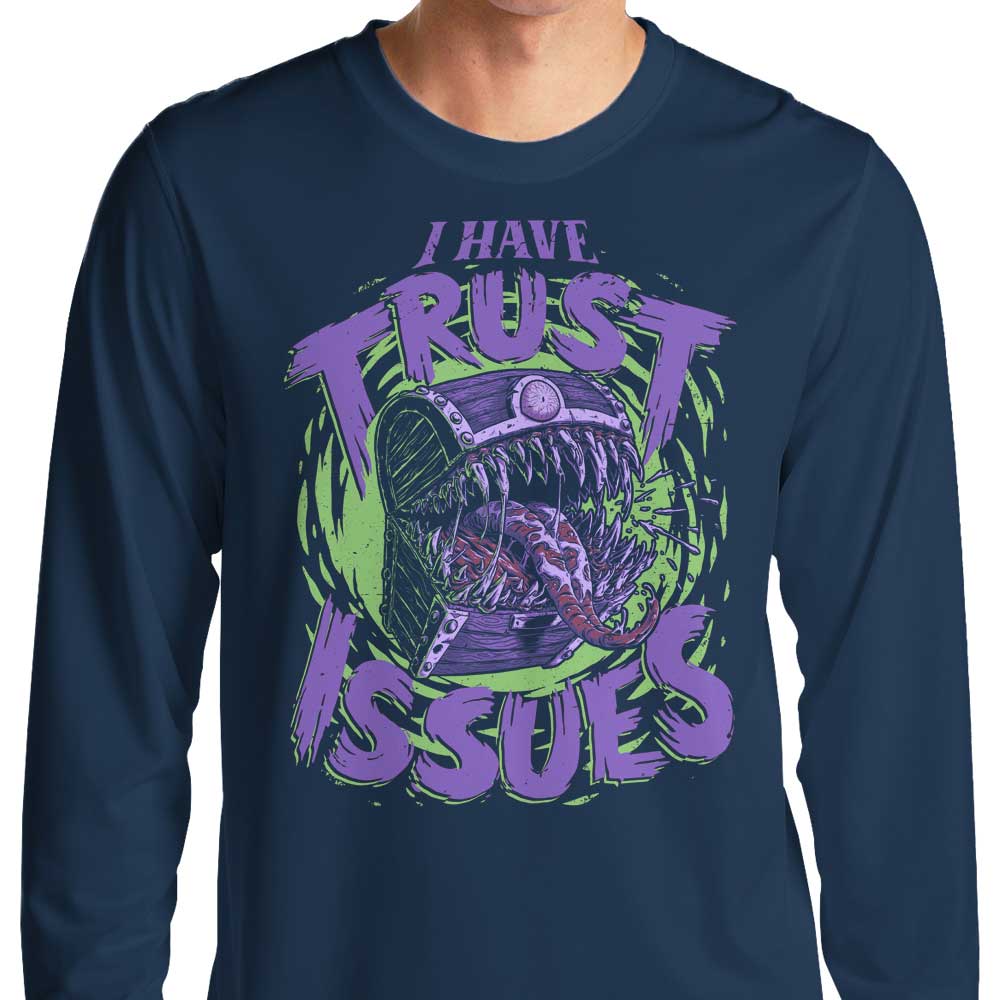 Studio Mootant Long Sleeve T-Shirt with 'I Have Trust Issues' Print