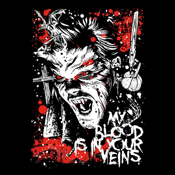 Arinesart's 'Blood in Your Veins' Long - Sleeve Stylish T - Shirt