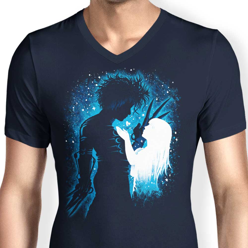 A Stylish Men's V-Neck T-Shirt with the Slogan 'I Am Not Complete'