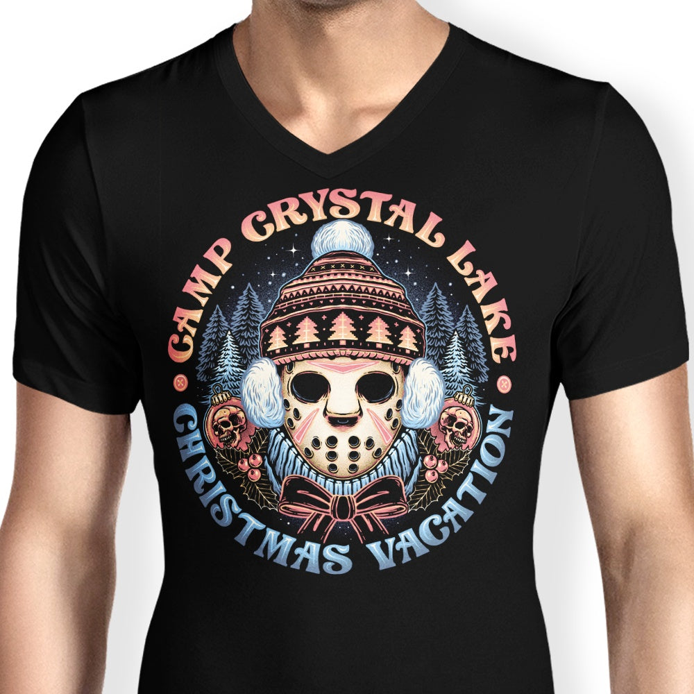Momma Gorilla's Camp Christmas-themed Men's V-Neck Shirt