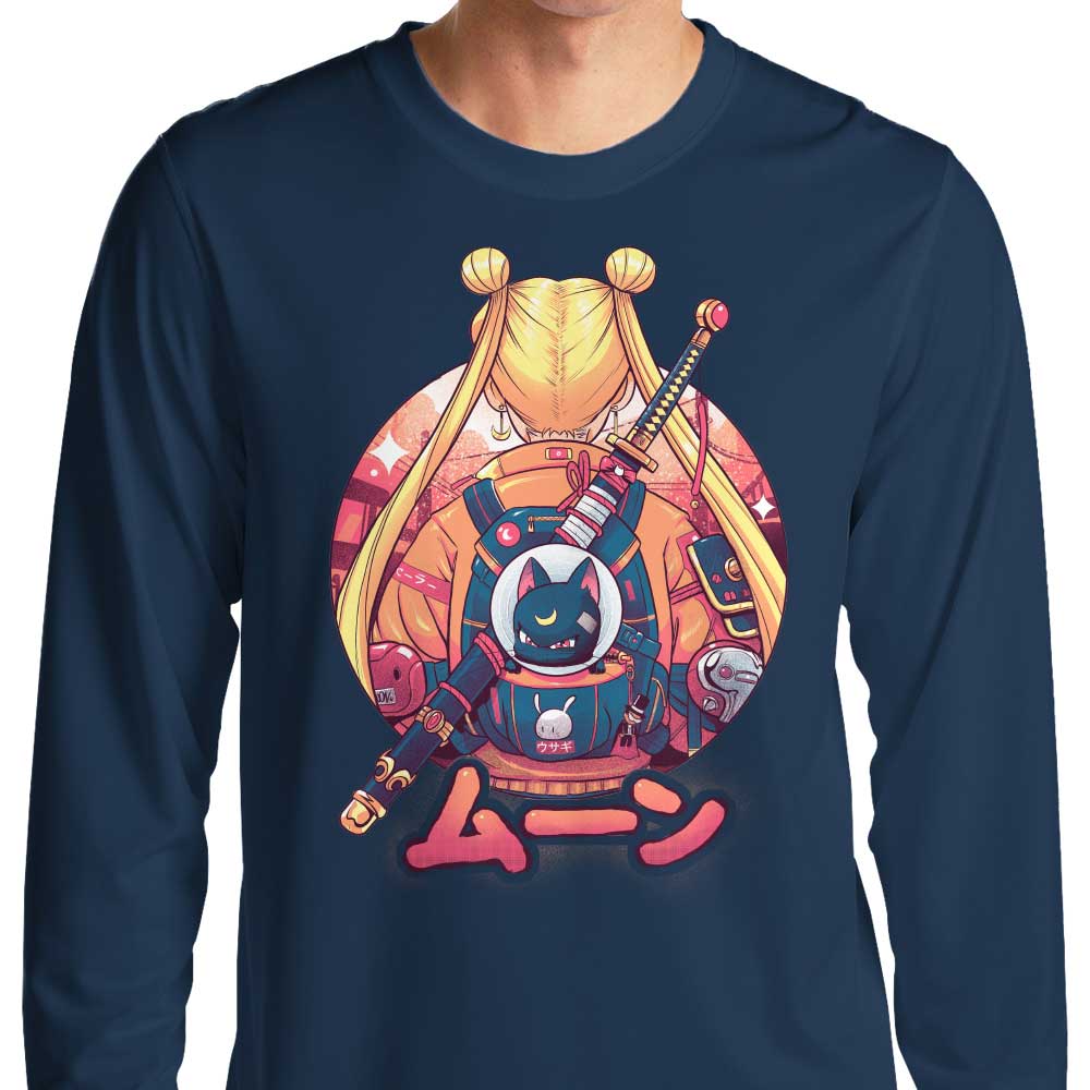 Long Sleeve Winter Moon T-Shirt for Casual Wear