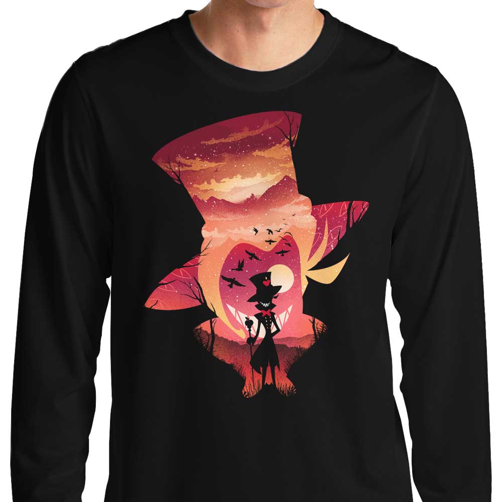 Long Sleeve Hotel Fallen Angel T-Shirt by Dandingeroz