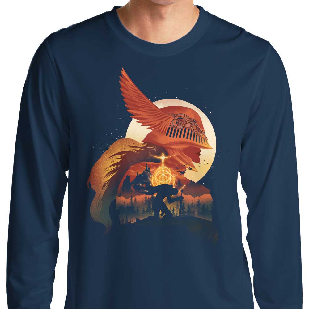 Distressed Long Sleeve 'Tarnished Warrior' T-Shirt
