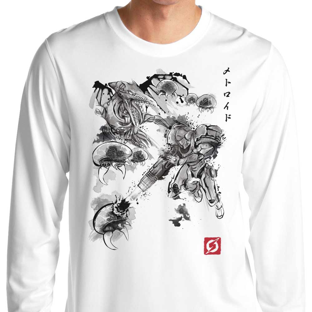 Space Pirates' Attack-themed Long Sleeve T-Shirt for Casual Wear