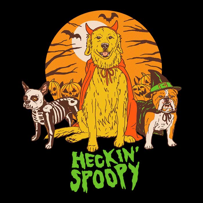 Super Spooky Long Sleeve T-Shirt - Heckin Spoopy Design