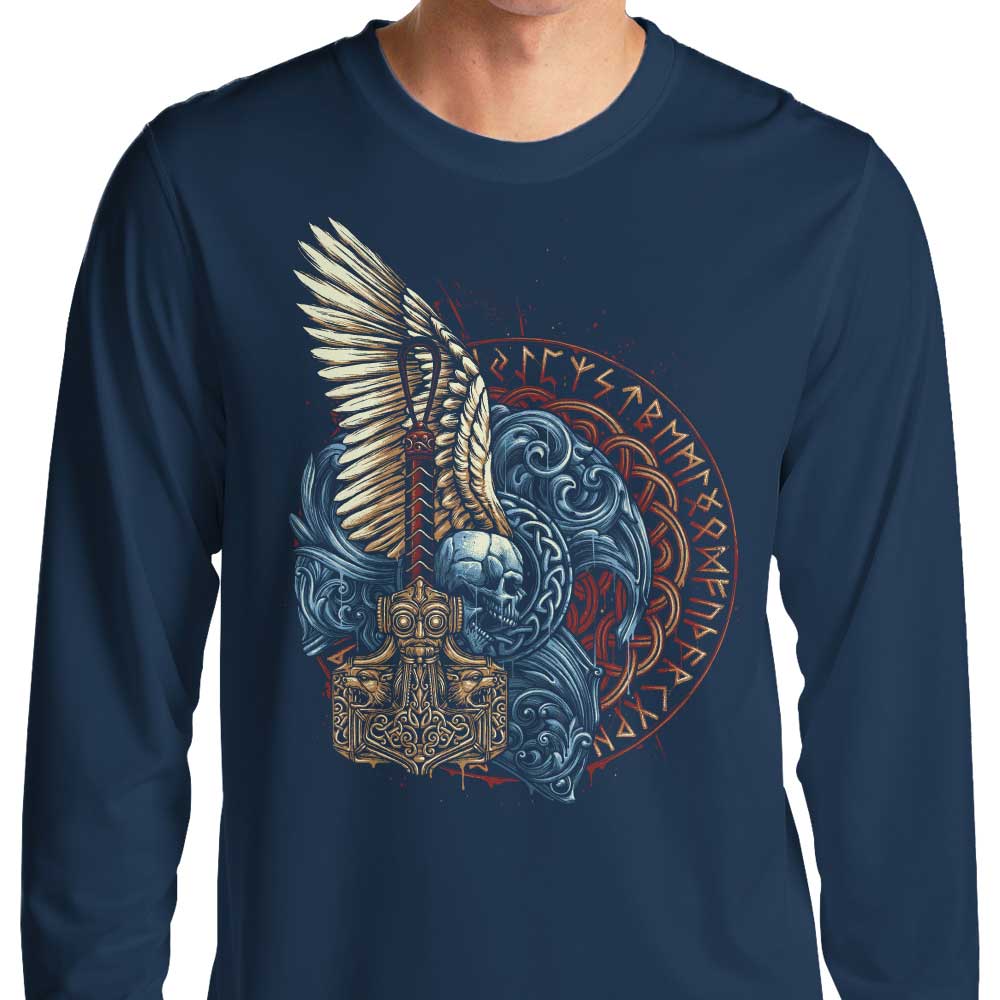 Thunder Emblem Long Sleeve Crewneck T-Shirt