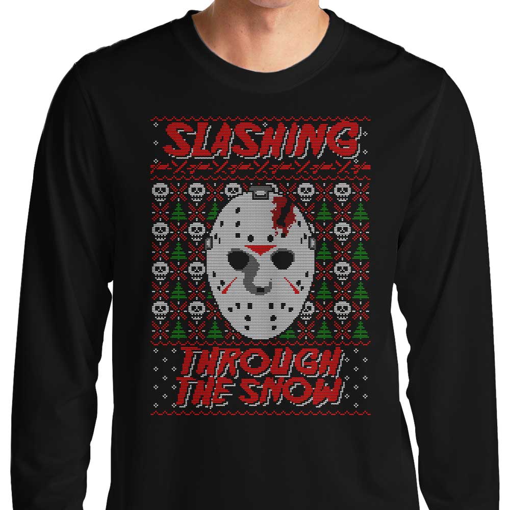 Snow - Slashing Long - Sleeve Comfort T - Shirt