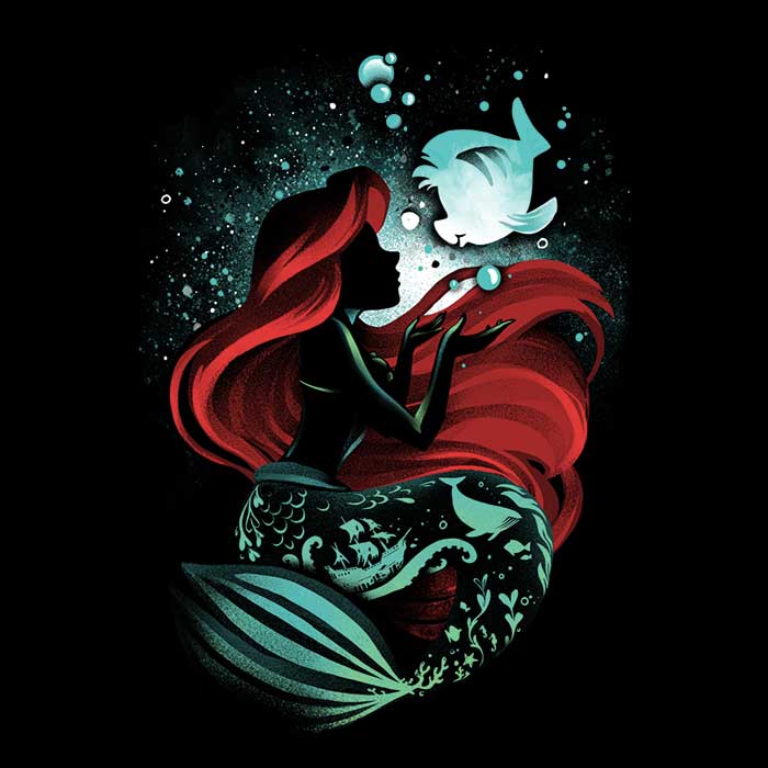 Enchanting Song of the Mermaid Long Sleeve Crewneck T - Shirt