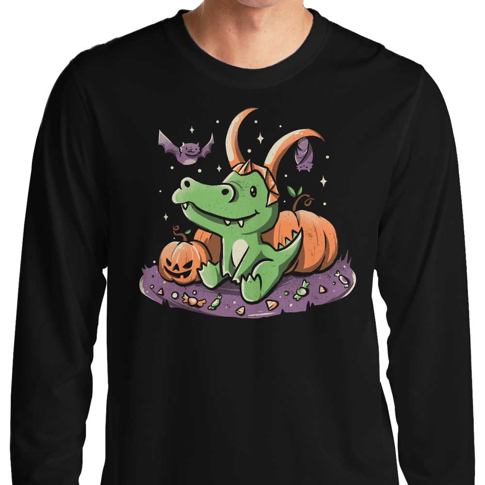 Eerie Alligator Long Sleeve Crewneck T-Shirt in S - 4XL Sizes