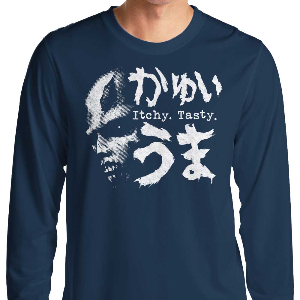 Comfortable Demonigote Itchy, Tasty Z Long - Sleeve T - Shirt