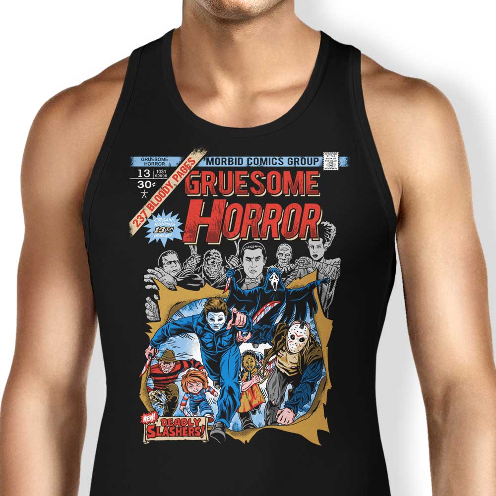 Gruesome Horror-themed Men's and Women's Tank Top for Fashion Lovers