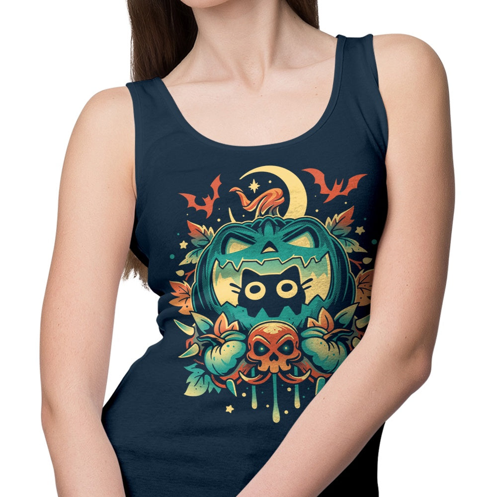 Episode 11 - The Spooky Halloween Cat Design Tank Top for a Stylish Look