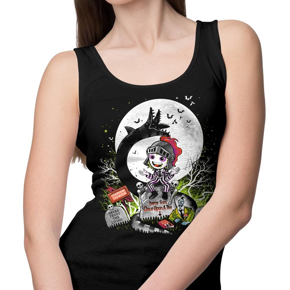 A Stylish 'Here Lies OUAT' Tank Top for Fashion Enthusiasts