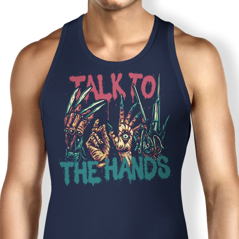 Stylish Glitchygorilla 'Talk to the Hands' Tank Top