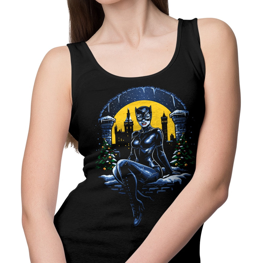 Adorable Christmas Kitty-themed Tank Top for Festive Season