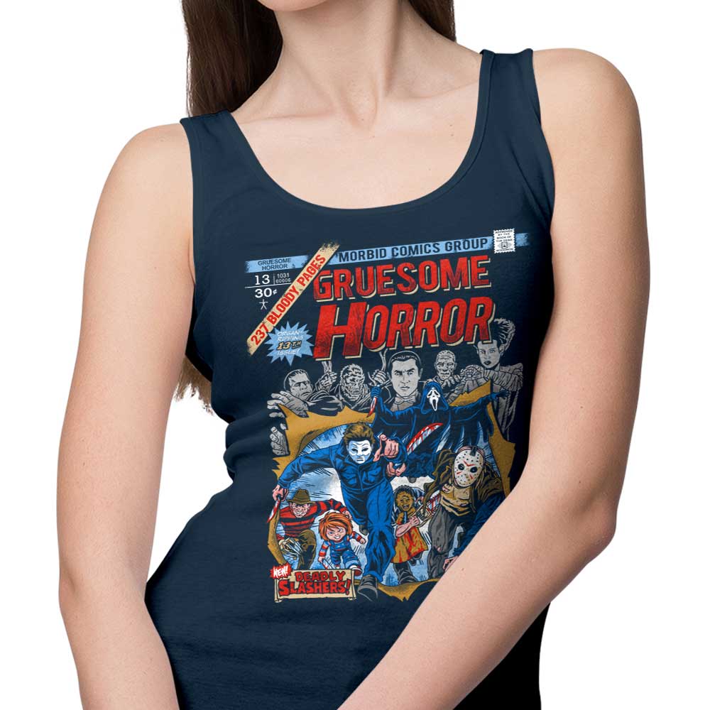 Gruesome Horror-themed Men's and Women's Tank Top for Fashion Lovers