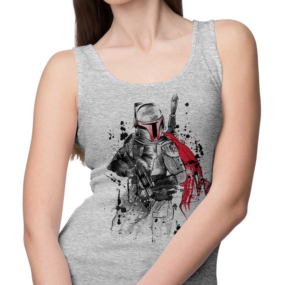 Dr. Monekers' Comfortable Bounty Hunter Sumi - e Tank Tops for All Genders