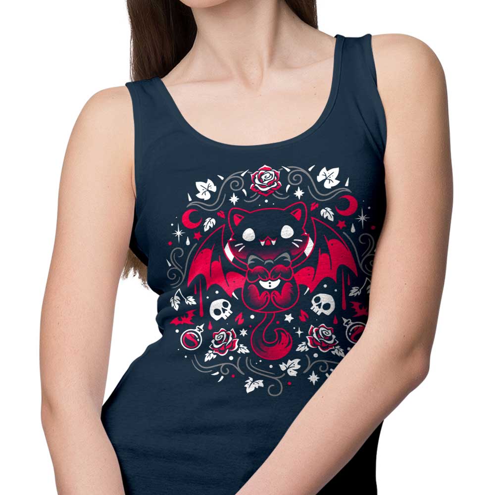 Mysterious Purrs of Darkness Women's Fashion Tank Top