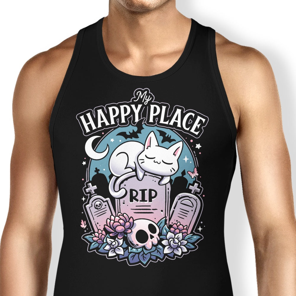 Snouleaf's Comfortable Cemetery Cat Nap Tank Top