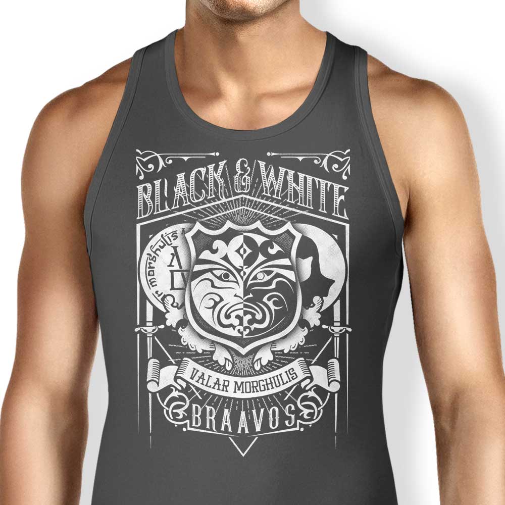 Stylish Vintage Black and White Cotton Tank Tops for Men and Women