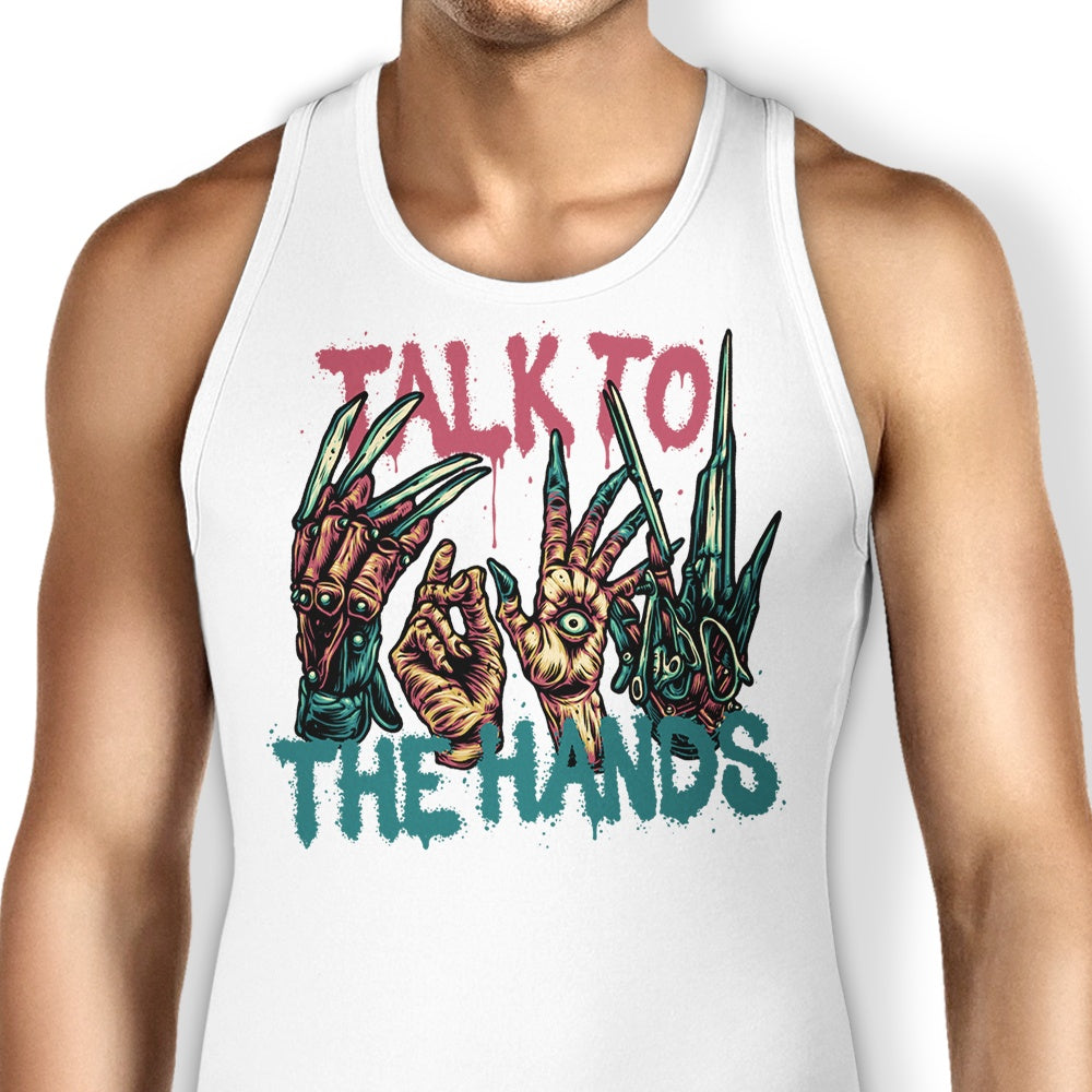 Stylish Glitchygorilla 'Talk to the Hands' Tank Top