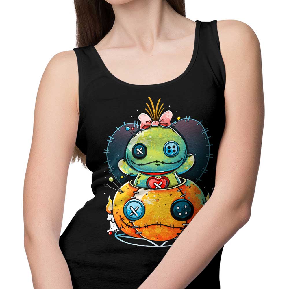 Vallina84's Unique Voodoo Pumpkin Design Tank Top