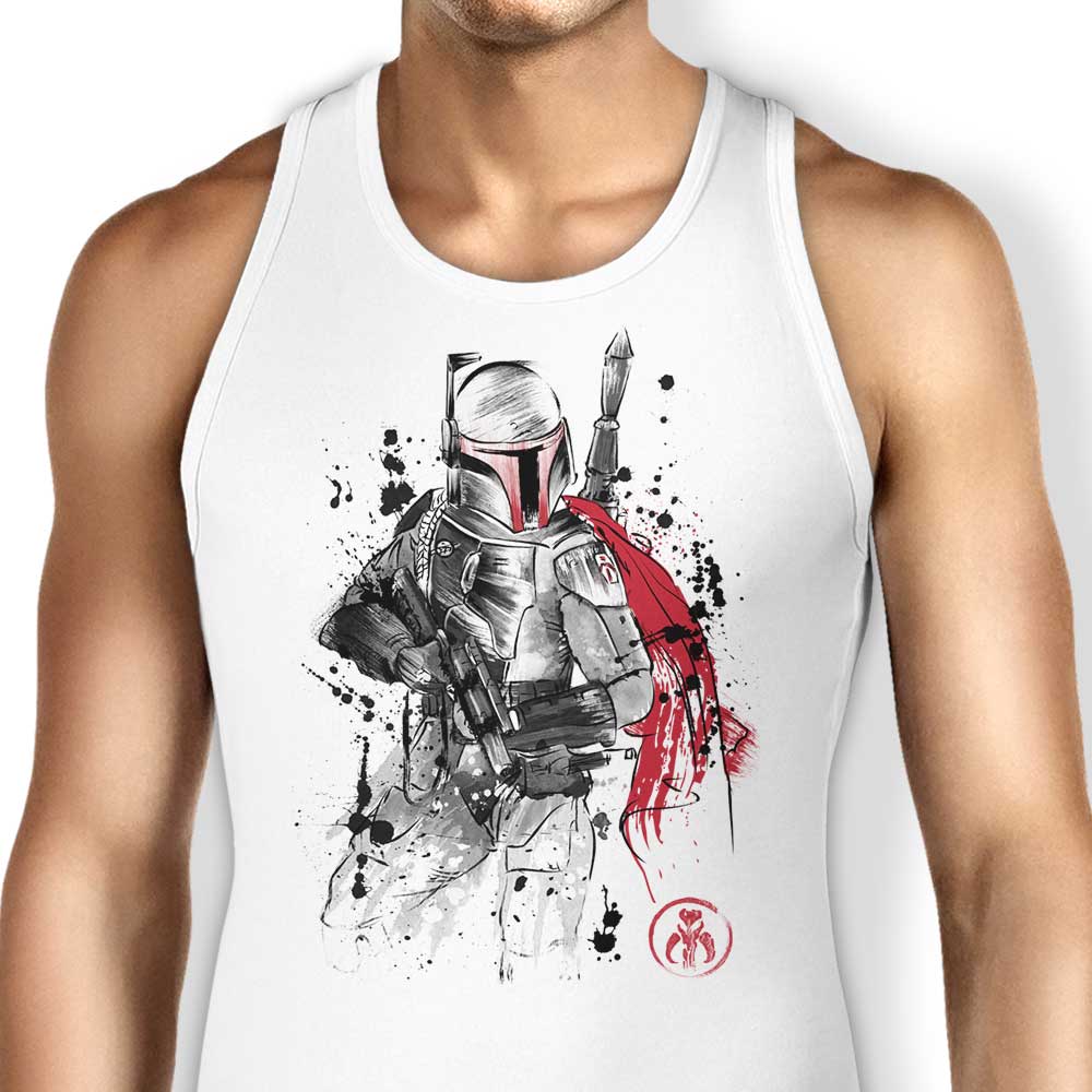 Dr. Monekers' Comfortable Bounty Hunter Sumi - e Tank Tops for All Genders