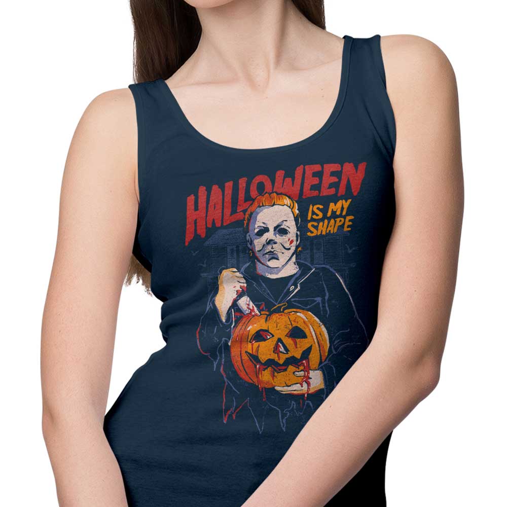 Halloween Themed Fashion - 'Halloween is My Shape' Tank Top for Trendy Wear