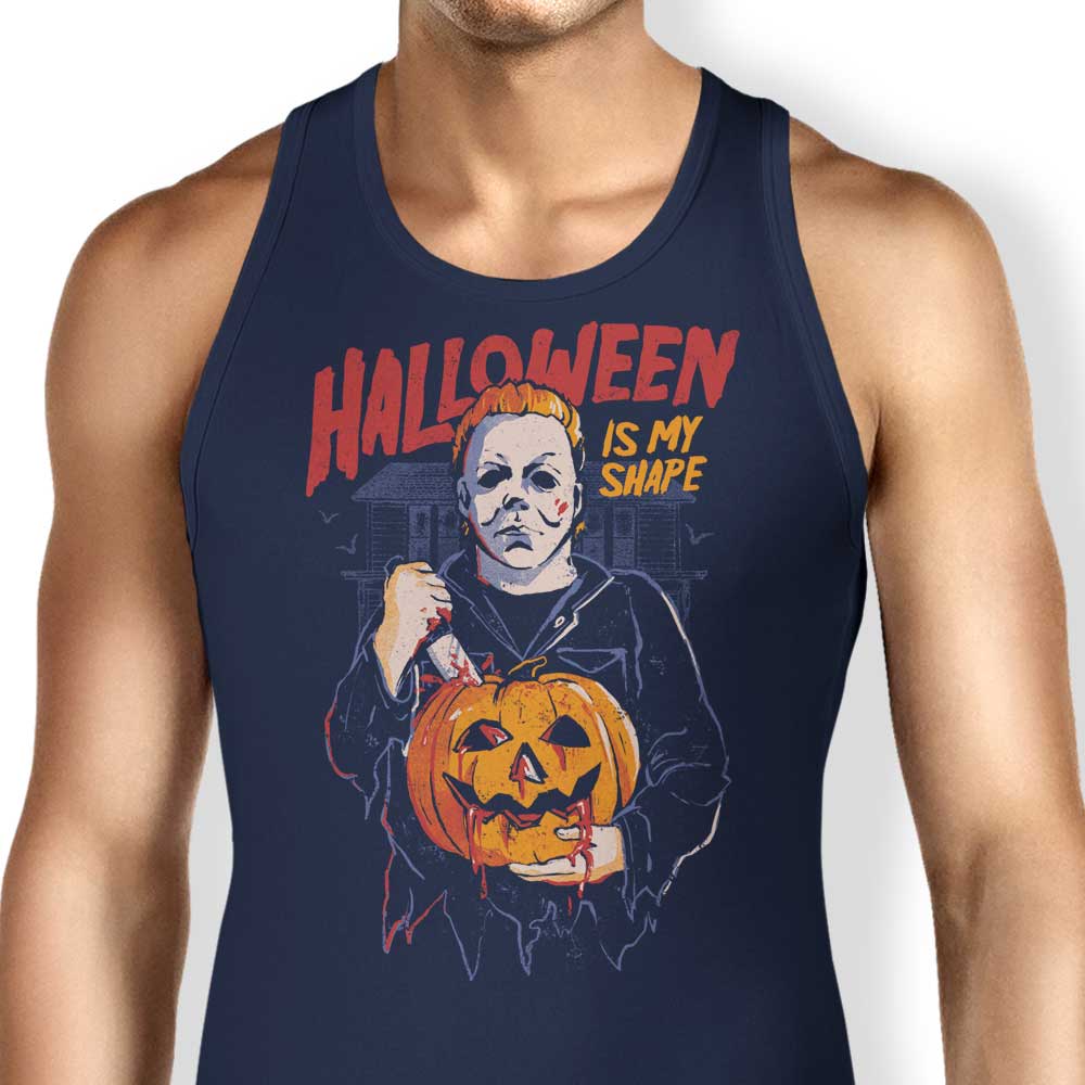Halloween Themed Fashion - 'Halloween is My Shape' Tank Top for Trendy Wear