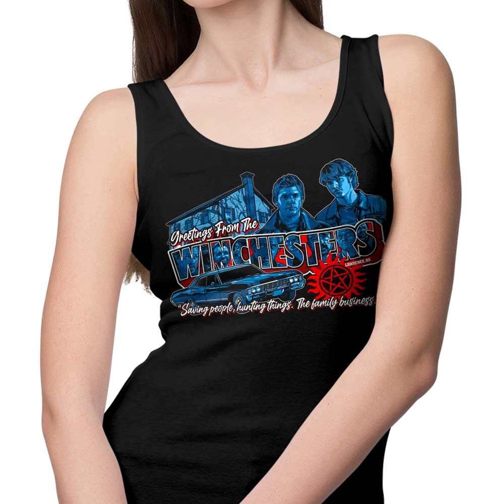 Stylish 'Greetings from Lawrence' Tank Top for Fashion Lovers