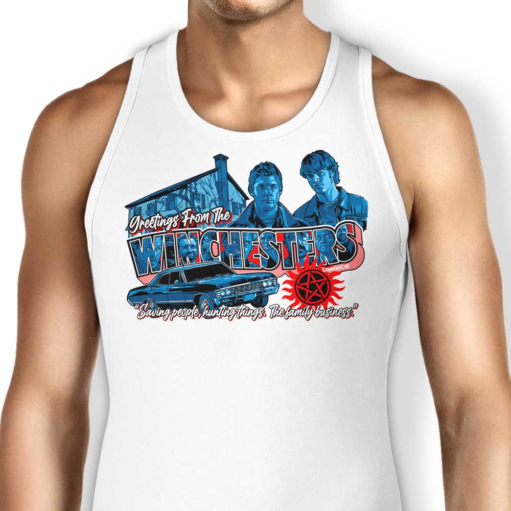 Stylish 'Greetings from Lawrence' Tank Top for Fashion Lovers