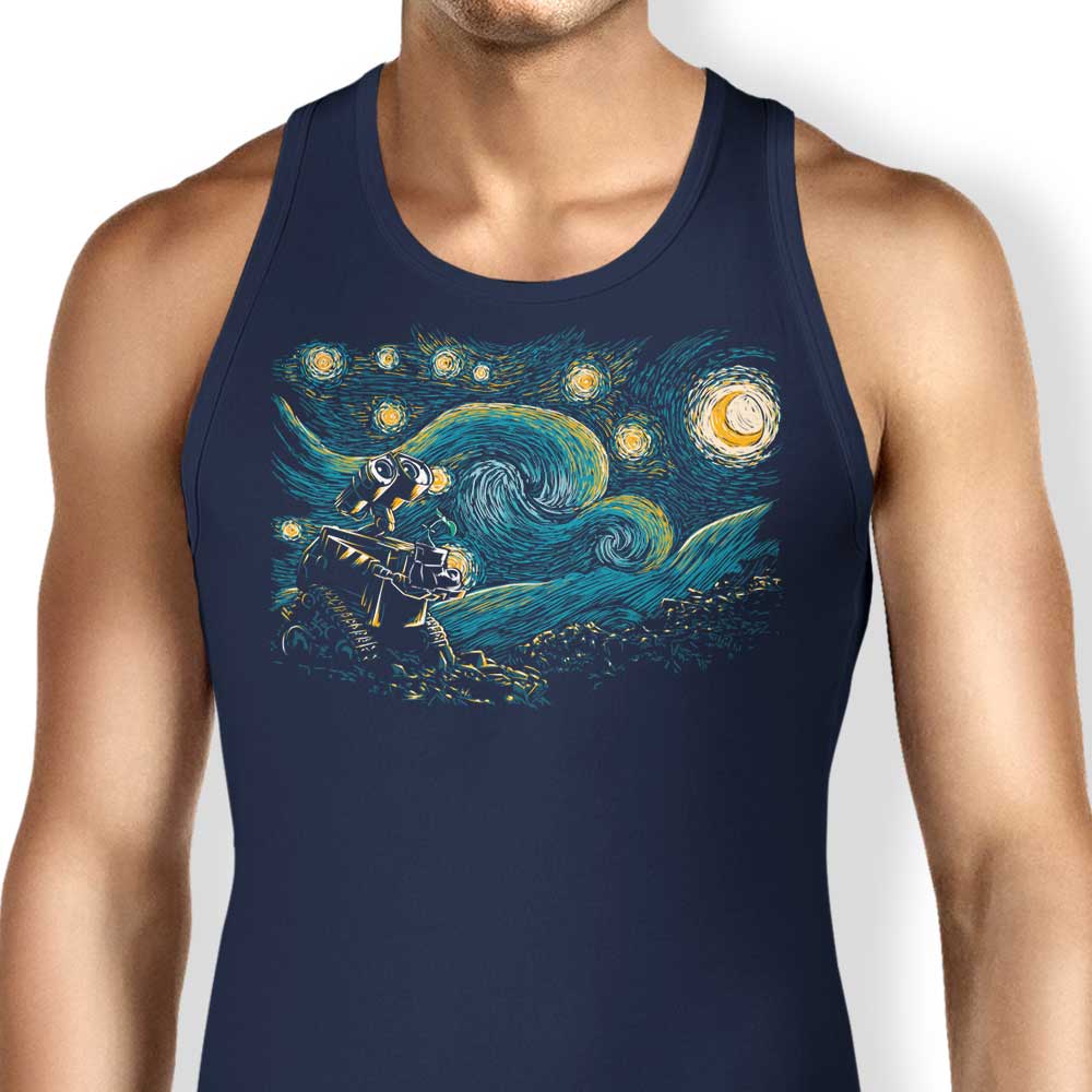 Cosmic Starry Robot Tank Top by Ddjvigo