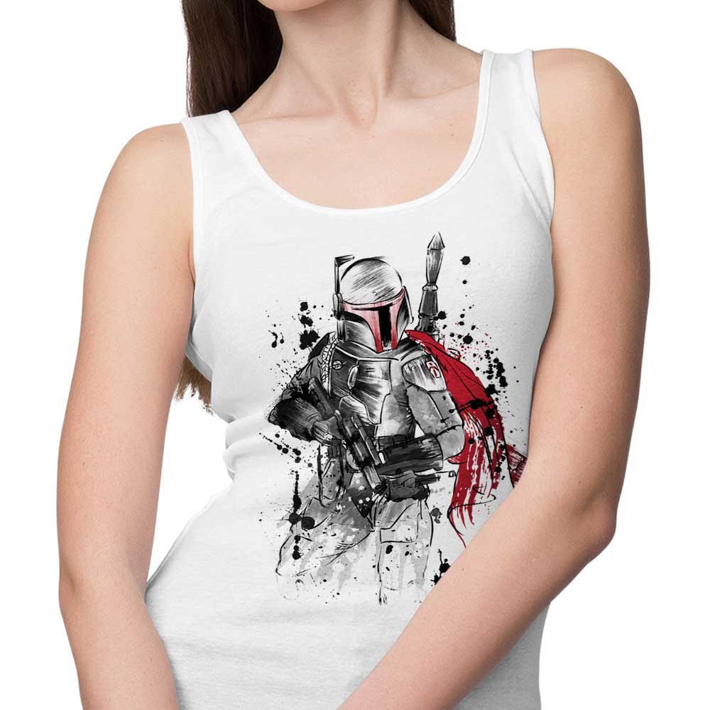 Dr. Monekers' Comfortable Bounty Hunter Sumi - e Tank Tops for All Genders