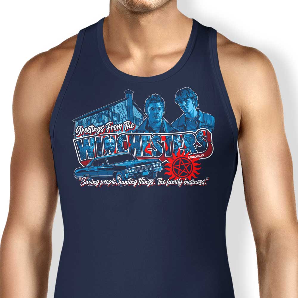 Stylish 'Greetings from Lawrence' Tank Top for Fashion Lovers