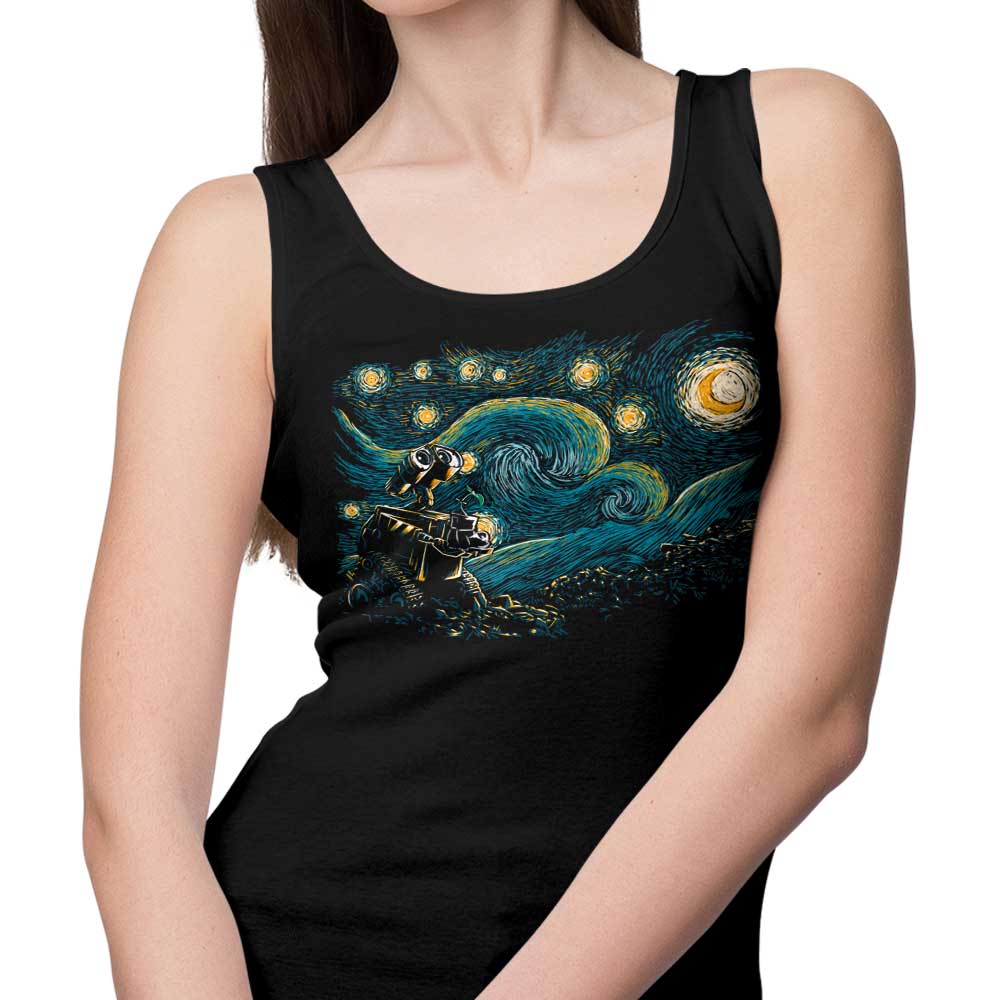 Cosmic Starry Robot Tank Top by Ddjvigo
