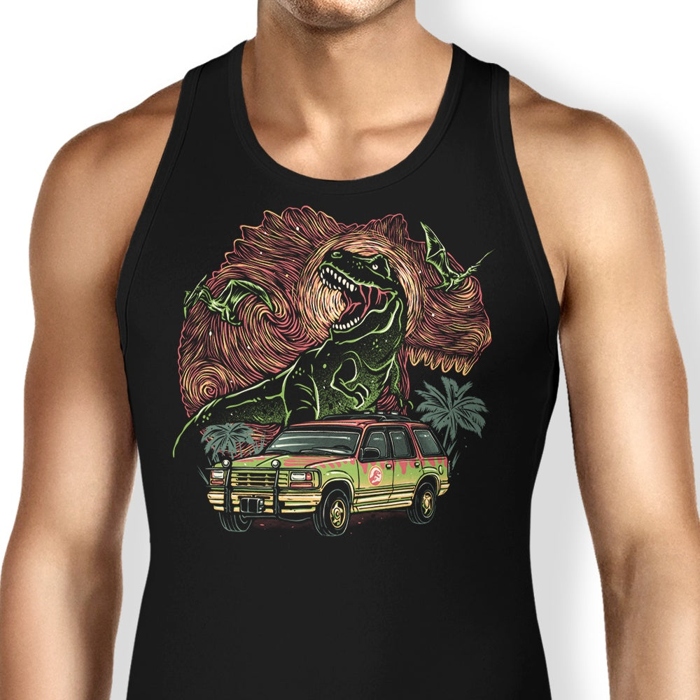 Glitchygorilla's Dinosaur Expedition-themed Tank Top for Adventure Lovers