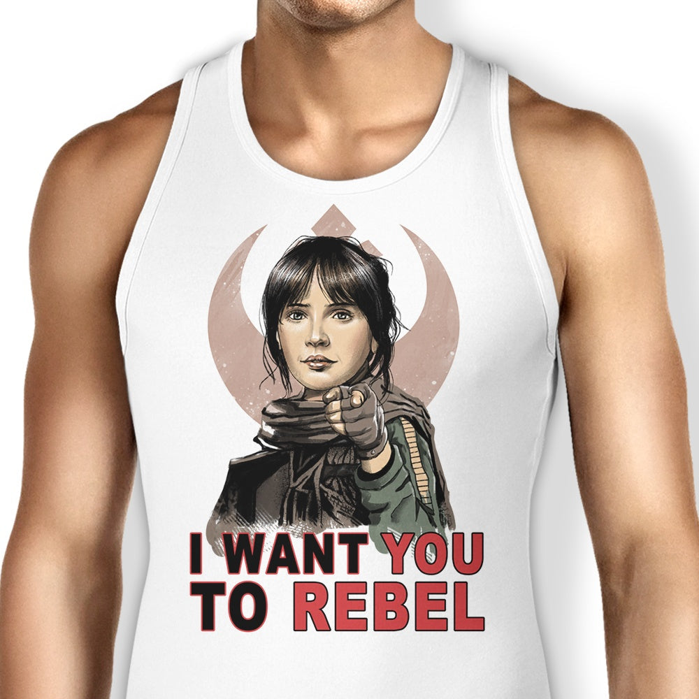 XENOS 'I Want You to Rebel' Stylish Men's and Women's Unisex Tank Top